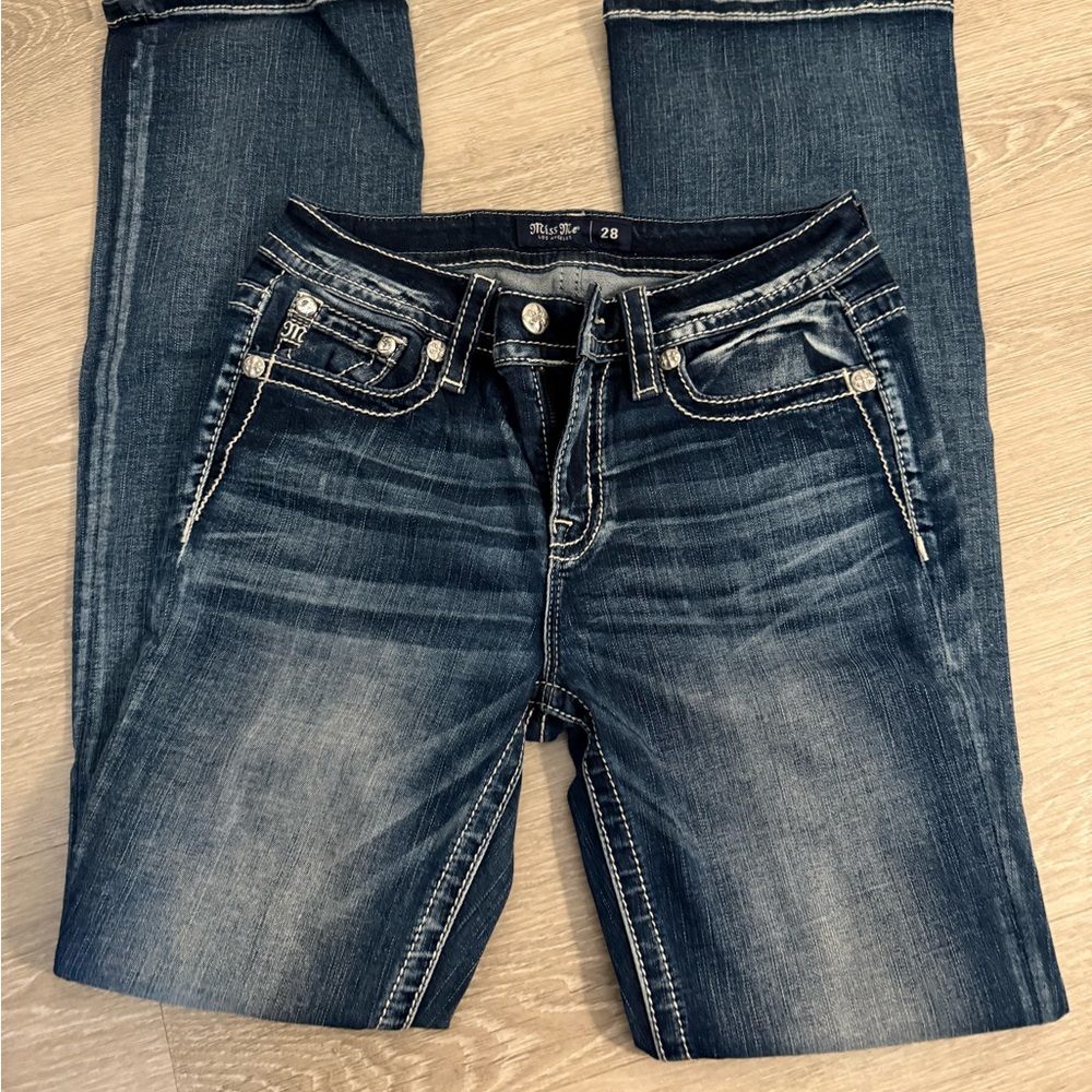 Miss Me Dark Blue Boot Cut Jeans